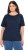 Ulla Popken TRUE Lettering Short Sleeve Tee Navy Blue - Natisnjene majice za ženske - 