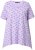 Ulla Popken Palm Tree Print Pointed Hem Tee Lavender - Natisnjene majice za ženske - 