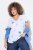 Ulla Popken Cross Stitch Short Sleeve Tee Snow White - Natisnjene majice za ženske - Ženske majice s potiskom