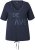 Ulla Popken Ride The Wave Short Sleeve V-Neck Graphic Tee Navy Blue - Natisnjene majice za ženske - 