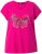 Ulla Popken Free Spirit Butterfly Cap Sleeve Graphic Tee Magenta Pink - Natisnjene majice za ženske - 