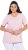 Ulla Popken Cactus Print Short Sleeve V-Neck Tee Pink - Natisnjene majice za ženske - 
