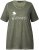 Ulla Popken Sunset Lettering Short Sleeve Graphic Tee Olive - Natisnjene majice za ženske - 