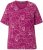 Ulla Popken Abstract Animal Print Short Sleeve Tee Magnolia Red - Natisnjene majice za ženske - 