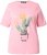 Ulla Popken Cactus Short Sleeve Graphic Tee Pink - Natisnjene majice za ženske - 