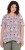 Ulla Popken Half-sleeve A-line V-neck Pointed Hem Animal Pattern T-shirt Snow White - Natisnjene majice za ženske - 