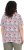 Ulla Popken Half-sleeve A-line V-neck Pointed Hem Animal Pattern T-shirt Snow White - Natisnjene majice za ženske - 