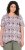 Ulla Popken Half-sleeve A-line V-neck Pointed Hem Animal Pattern T-shirt Pastel Rose - Natisnjene majice za ženske - 
