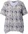 Ulla Popken Half-sleeve A-line V-neck Pointed Hem Animal Pattern T-shirt Moss - Natisnjene majice za ženske - 