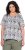 Ulla Popken Half-sleeve A-line V-neck Pointed Hem Animal Pattern T-shirt Moss - Natisnjene majice za ženske - 
