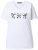 Ulla Popken Bow Short Sleeve Graphic Tee Snow White - Natisnjene majice za ženske - 