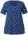 Ulla Popken Tile Print Short Sleeve Pleated Tee Dark Blue - Natisnjene majice za ženske - 