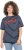 Ulla Popken Striped 1987 Boat Neck Tee Navy Blue - Natisnjene majice za ženske - 