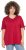 Ulla Popken Bow Print Split Sleeve Tee Ruby Red - Natisnjene majice za ženske - 