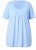 Ulla Popken Essential Front Pleat Tee Light Blue - Majice - 