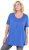 Ulla Popken Essential Front Pleat Tee Peacock Blue - Majice - 