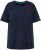 Ulla Popken Piping Accent Functional UVP 50+ Stretch Knit Top Navy Blue - Majice - 