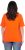 Ulla Popken Piping Accent Functional UVP 50+ Stretch Knit Top Orange Red - Majice - 