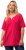 Ulla Popken Essential Notch Neck Stretch Tee Red - Majice - 
