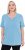 Ulla Popken Essential Notch Neck Stretch Tee Light Teal - Majice - 