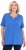 Ulla Popken Essential Notch Neck Stretch Tee Peacock Blue - Majice - 