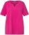 Ulla Popken Essential Notch Neck Stretch Tee Fuchsia Pink - Majice - 