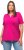 Ulla Popken Essential Notch Neck Stretch Tee Fuchsia Pink - Majice - 