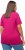 Ulla Popken Essential Notch Neck Stretch Tee Fuchsia Pink - Majice - 