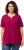 Ulla Popken Essential Notch Neck Stretch Tee Magnolia Red - Majice - 