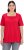 Ulla Popken Essential Square Neck Stretch Tee Red - Majice - 
