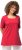 Ulla Popken Essential Square Neck Stretch Tee Dark Pink - Majice - 