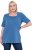 Ulla Popken Essential Square Neck Stretch Tee Denim Blue - Majice - 