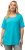 Ulla Popken Essential Square Neck Stretch Tee Deep Aqua - Majice - 