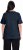 Ulla Popken Double Layer Rounded V-Neck Slim Fit Tee Navy Blue - Majice - 