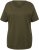 Ulla Popken Double Layer Rounded V-Neck Slim Fit Tee Forest Green - Majice - 