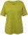 Ulla Popken Double Layer Rounded V-Neck Slim Fit Tee Apple Green - Majice - 