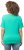 Ulla Popken Double Layer Rounded V-Neck Slim Fit Tee Turquioise Green - Majice - 