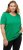 Ulla Popken Double Layer Rounded V-Neck Slim Fit Tee Green Emerald - Majice - 