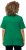 Ulla Popken Double Layer Rounded V-Neck Slim Fit Tee Green Emerald - Majice - 