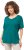 Ulla Popken Double Layer Rounded V-Neck Slim Fit Tee Dark Emerald - Majice - 