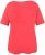 Ulla Popken Double Layer Rounded V-Neck Slim Fit Tee Dark Coral - Majice - 