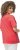 Ulla Popken Double Layer Rounded V-Neck Slim Fit Tee Dark Coral - Majice - 