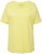 Ulla Popken Double Layer Rounded V-Neck Slim Fit Tee Lemon Yellow - Majice - 