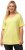Ulla Popken Double Layer Rounded V-Neck Slim Fit Tee Lemon Yellow - Majice - 