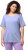 Ulla Popken Double Layer Rounded V-Neck Slim Fit Tee Pale Blue - Majice - 