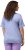 Ulla Popken Double Layer Rounded V-Neck Slim Fit Tee Pale Blue - Majice - 