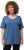 Ulla Popken Double Layer Rounded V-Neck Slim Fit Tee Denim Blue - Majice - 