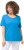 Ulla Popken Double Layer Rounded V-Neck Slim Fit Tee Sapphire Blue - Majice - 