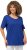 Ulla Popken Double Layer Rounded V-Neck Slim Fit Tee Cobalt Blue - Majice - 