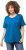 Ulla Popken Double Layer Rounded V-Neck Slim Fit Tee Medium Blue - Majice - 